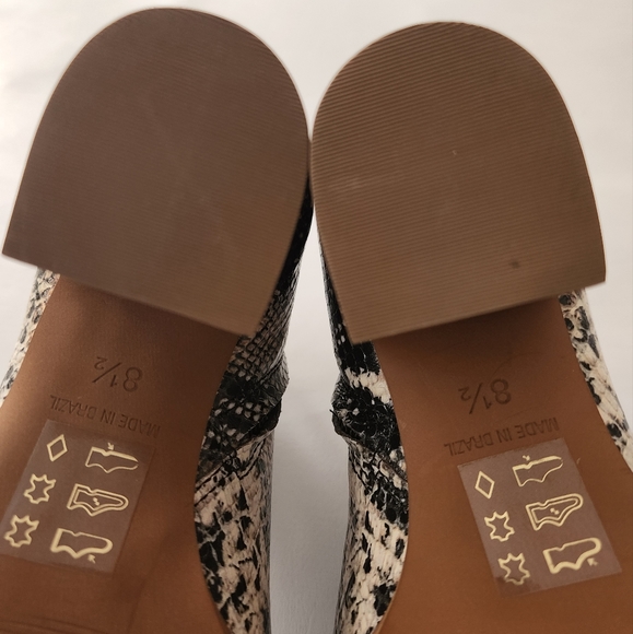 Madewell Snakeskin Embossed Leather Ankle Boots - Picture 9 of 15